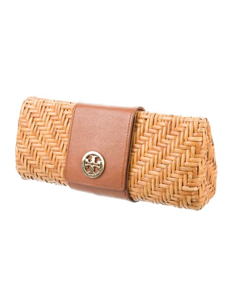 tory burch wicker clutch.